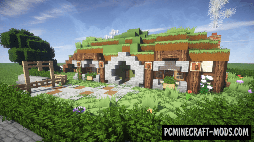 Hobbit Hole - House Map For Minecraft 1.18.2, 1.17.1 | Pc Java Mods