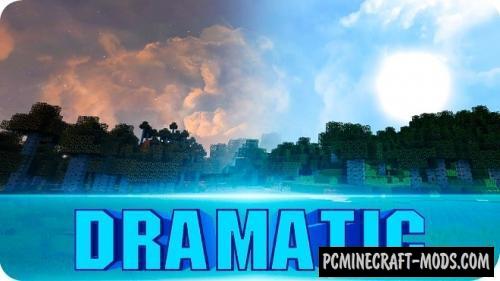 Dramatic Skys HD 128512x Texture Pack For MC 1.16.4 PC Java Mods