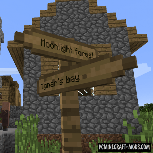 Signpost Decorative, Info Mod For Minecraft 1.18.1, 1.17
