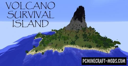 Volcano Survival Island Map For Minecraft 1.18.2, 1.17.1 | Pc Java Mods