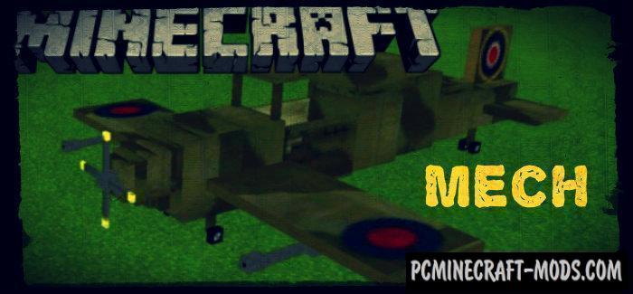 Mech Minecraft PE Bedrock Mod 1.9.0, 1.8.0, 1.7.0 PC Java Mods