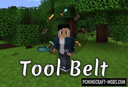 Tool Belt Custom HUD Mod For Minecraft 1.18.1, 1.17.1, 1