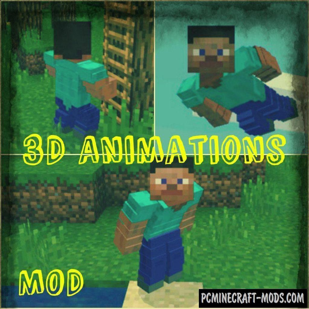 3D Animations for Steve Minecraft Bedrock Edition Mod 1.9.0, 1.8.0 PC Java Mods