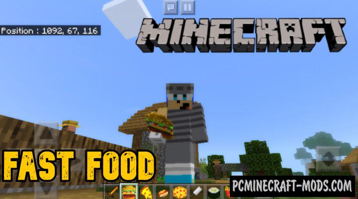 FastFoods Addon For Minecraft 1.17.11, 1.16.221 iOS/Android PC Java Mods