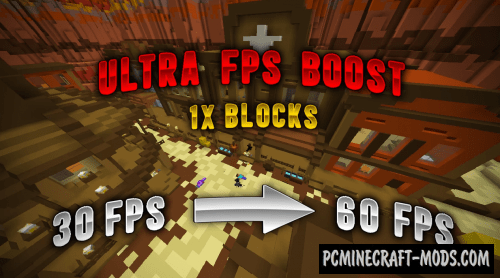 Ultra FPS Booster 1x Resource Pack For Minecraft 1.16.5, 1.12.2 PC Java Mods