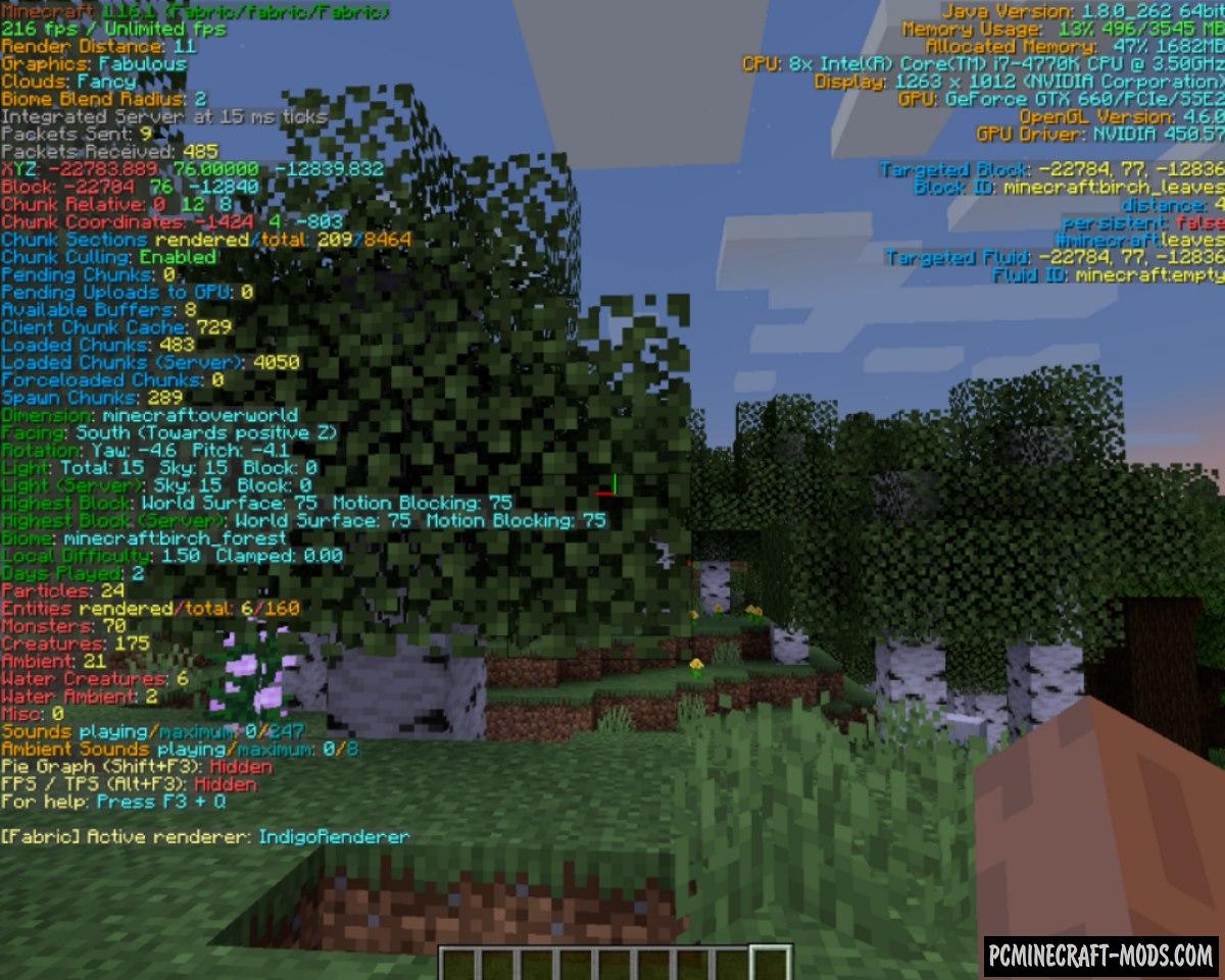 BetterF3 GUI, HUD Mod For Minecraft 1.20.4, 1.19.4, 1.19.2 PC Java Mods