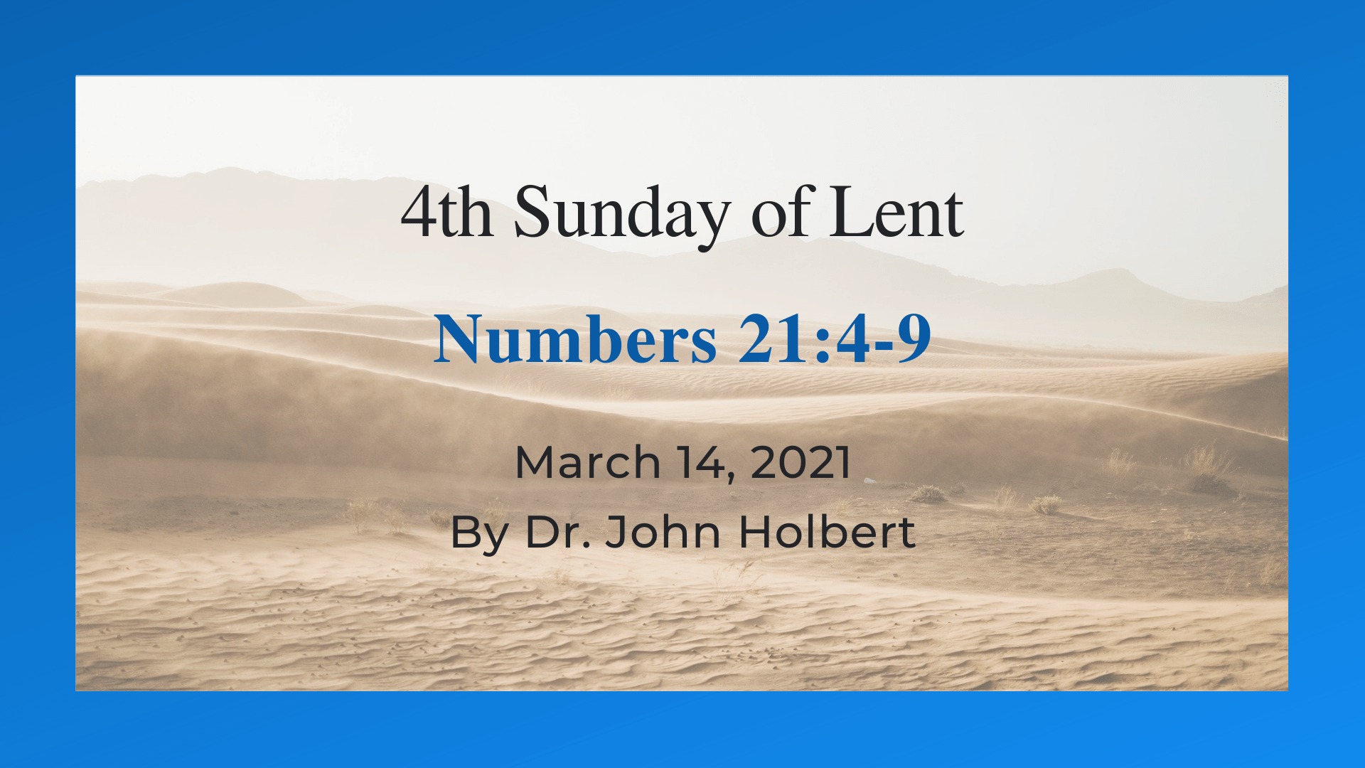 4th Sunday in Lent, Numbers 2149