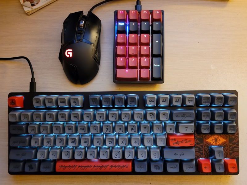 Drop Lord Of The Rings Black Speech Keyboard PC Perspective