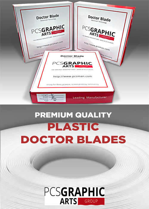 Doctor Blades. Steel & Plastic PCS Graphic Arts