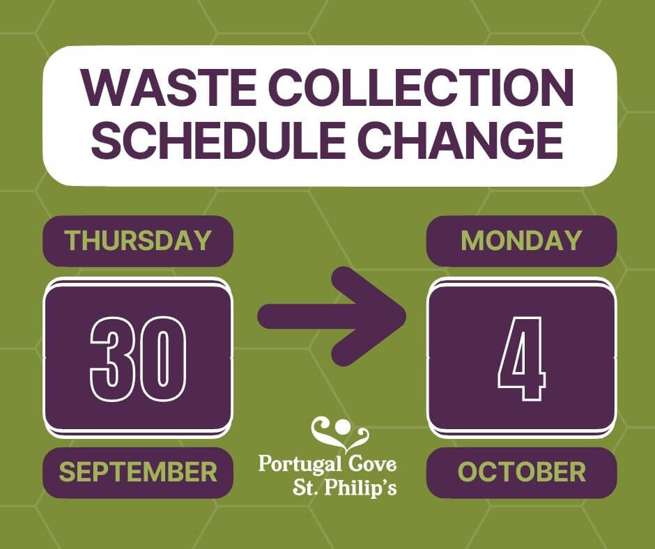 Waste Collection Change for Thursday, September 30th Town of Portugal
