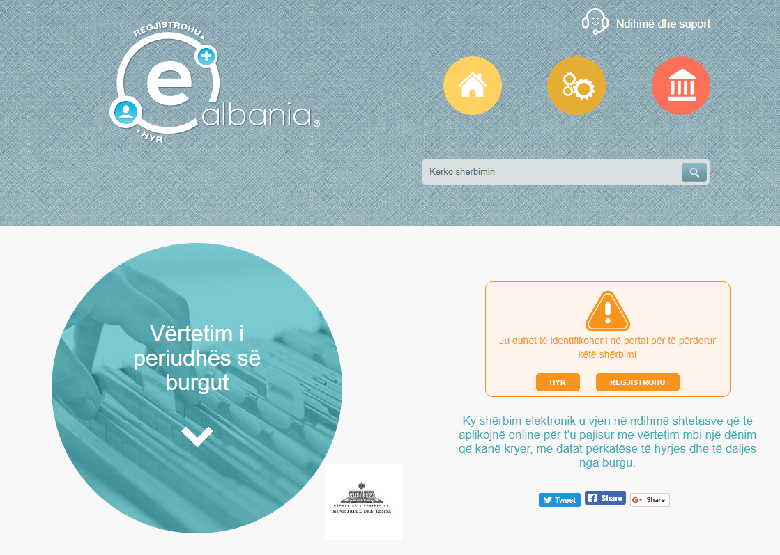 EAlbania sjell shërbimin e ri elektronik "Vërtetim i periudhës së