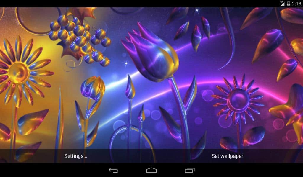 Glass Flowers Live Wallpaper скачать 1.9 APK на Android