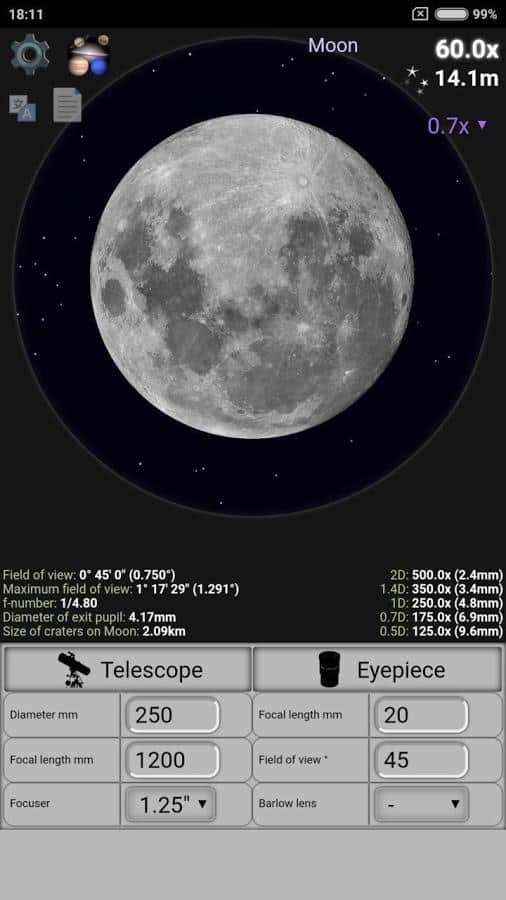 Telescope calculator скачать 1.1.0 APK на Android