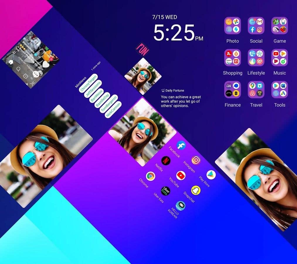 Wide Launcher 2x wider, tile free decorating v1.4.41 APK
