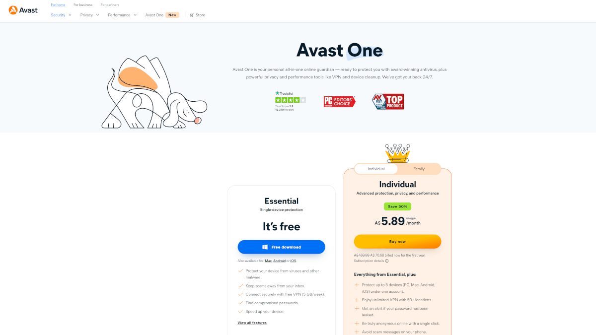 Avast One Individual Review Antivirus desktop security software CHOICE