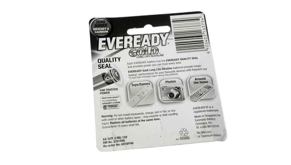 Eveready Gold Review Disposable battery CHOICE