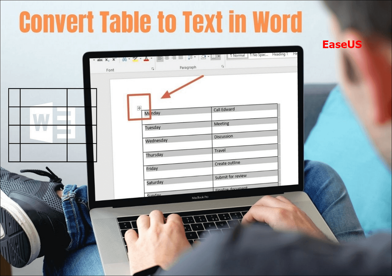 How to Convert Table to Text in Word [Updated 2024] EaseUS