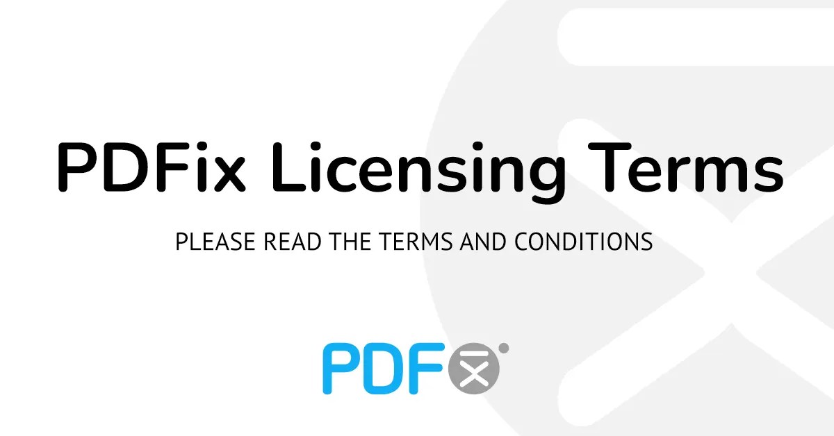 Terms of Service pdfix.io