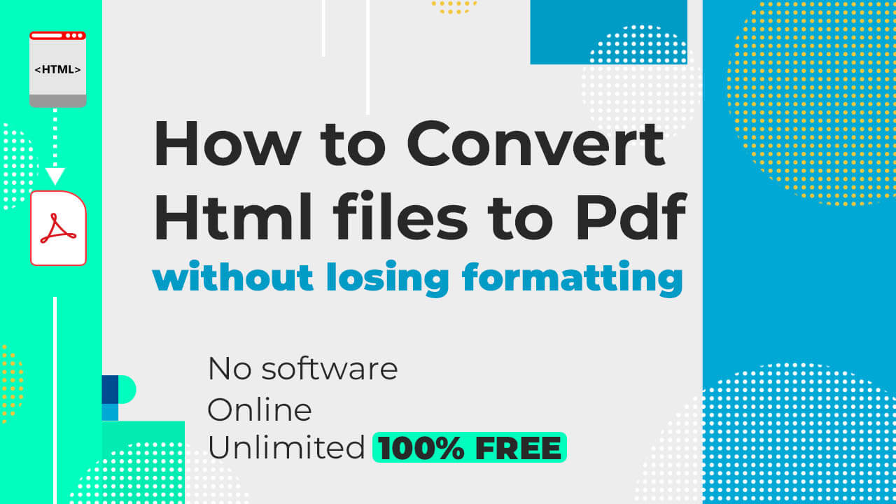 Convert HTML to PDF. Free, Responsive, Rast and Secure