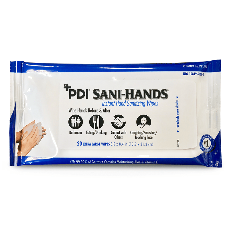 SaniHands® Instant Hand Sanitizing Wipes PDI Healthcare