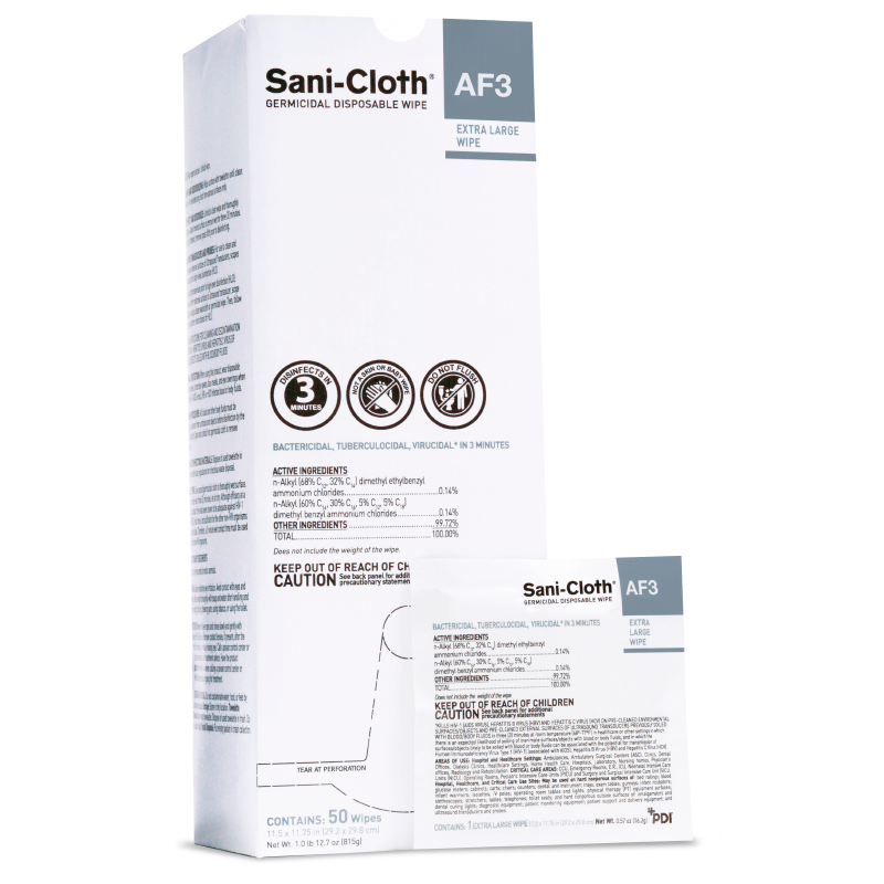 SaniCloth® AF3 Germicidal Disposable Wipe PDI Healthcare