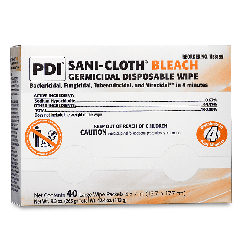 SaniCloth® Bleach Germicidal Disposable Wipe PDI Healthcare