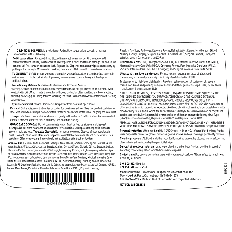 Sani-Cloth® Prime Germicidal Disposable Wipe - PDI Healthcare