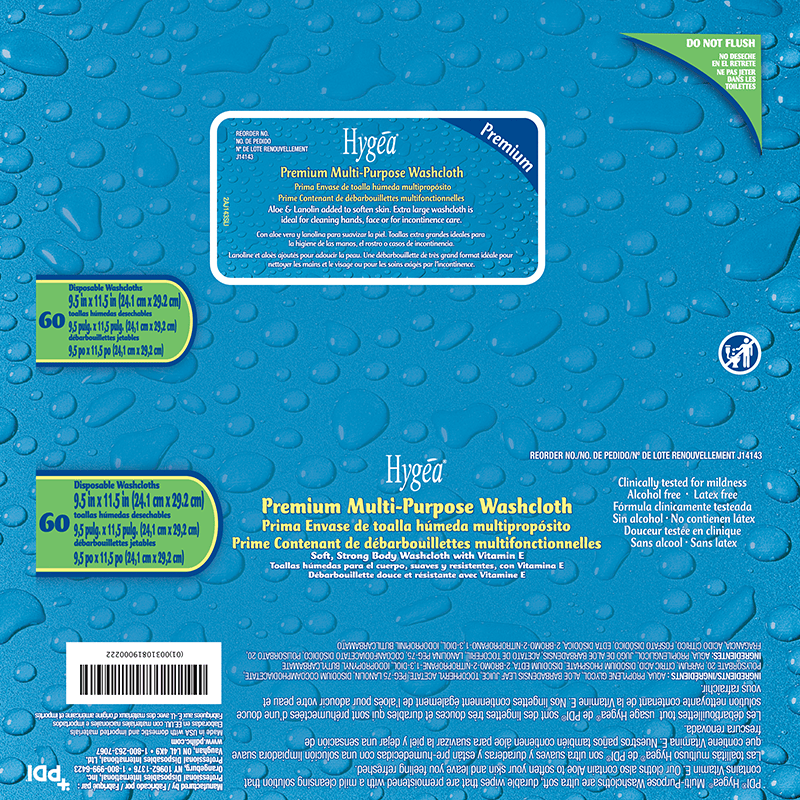 Hygea® Premium MultiPurpose Washcloths PDI Healthcare