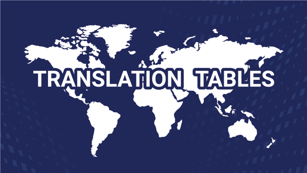 New Feature Translation Tables PDM Automotive