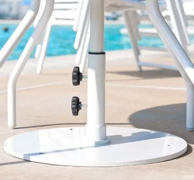 50 Lb Commercial Steel Umbrella Base Low Profile Shade & Shelter