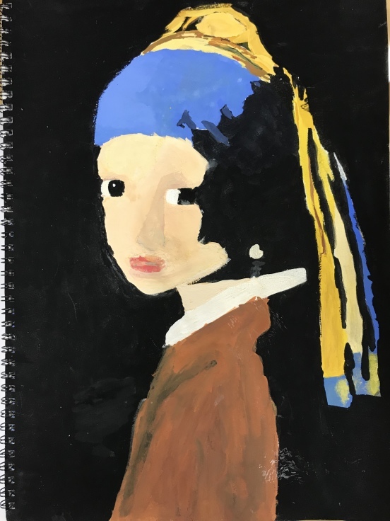 小学５年生、フェルメール「真珠の耳飾りの少女」の模写 : 東西線浦安駅徒歩２分の絵画教室「Atelier創（アトリエ・ソウ）」のブログ