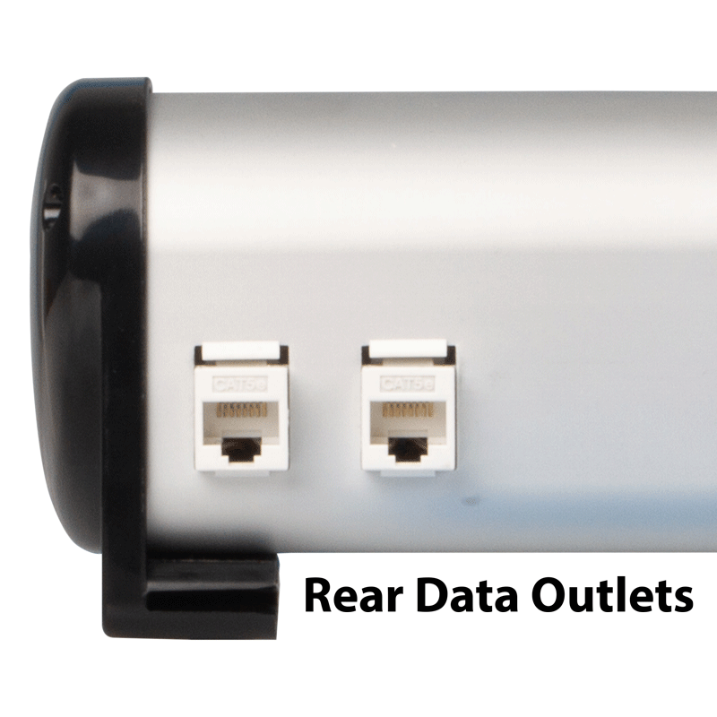 5 Way Individually Fused Switched On Desk PDU with 2 x Data PDU Online