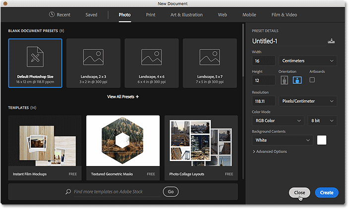 How To Disable The Start Workspace In CC
