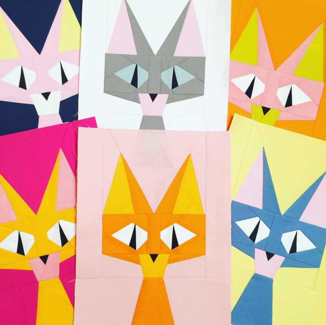 Candy Cat Foundation paper pieced pattern Payhip