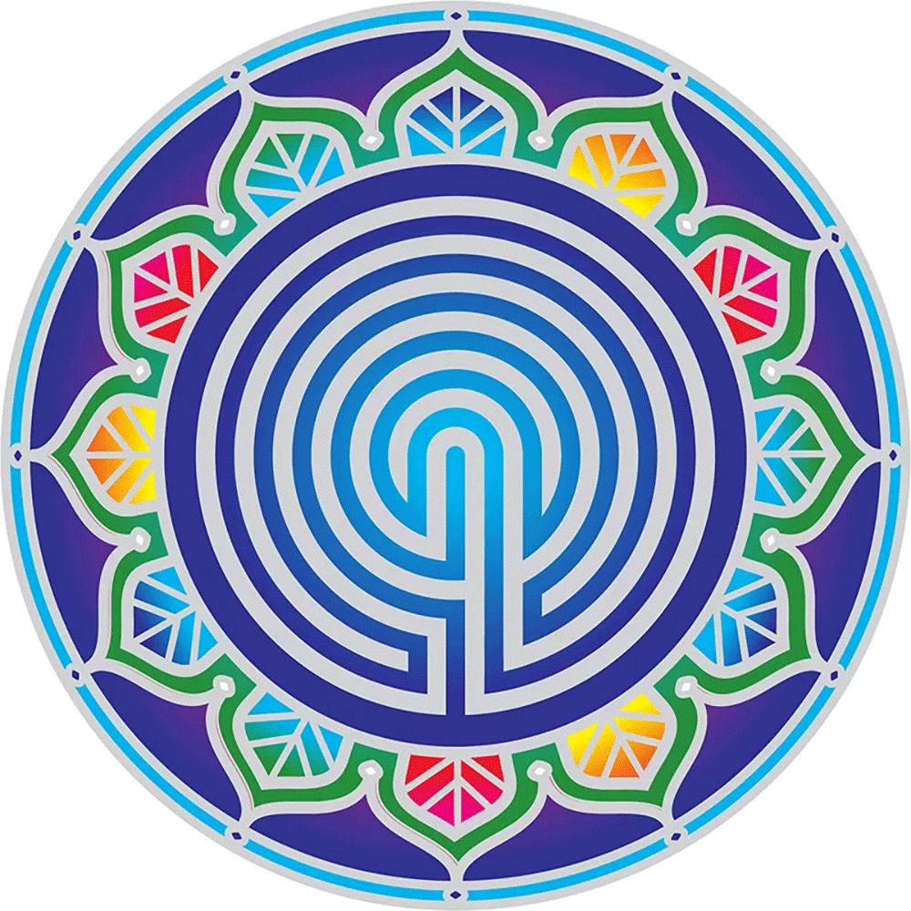 Labyrinth Mandala Window Sticker / Decal Peace Resource Project
