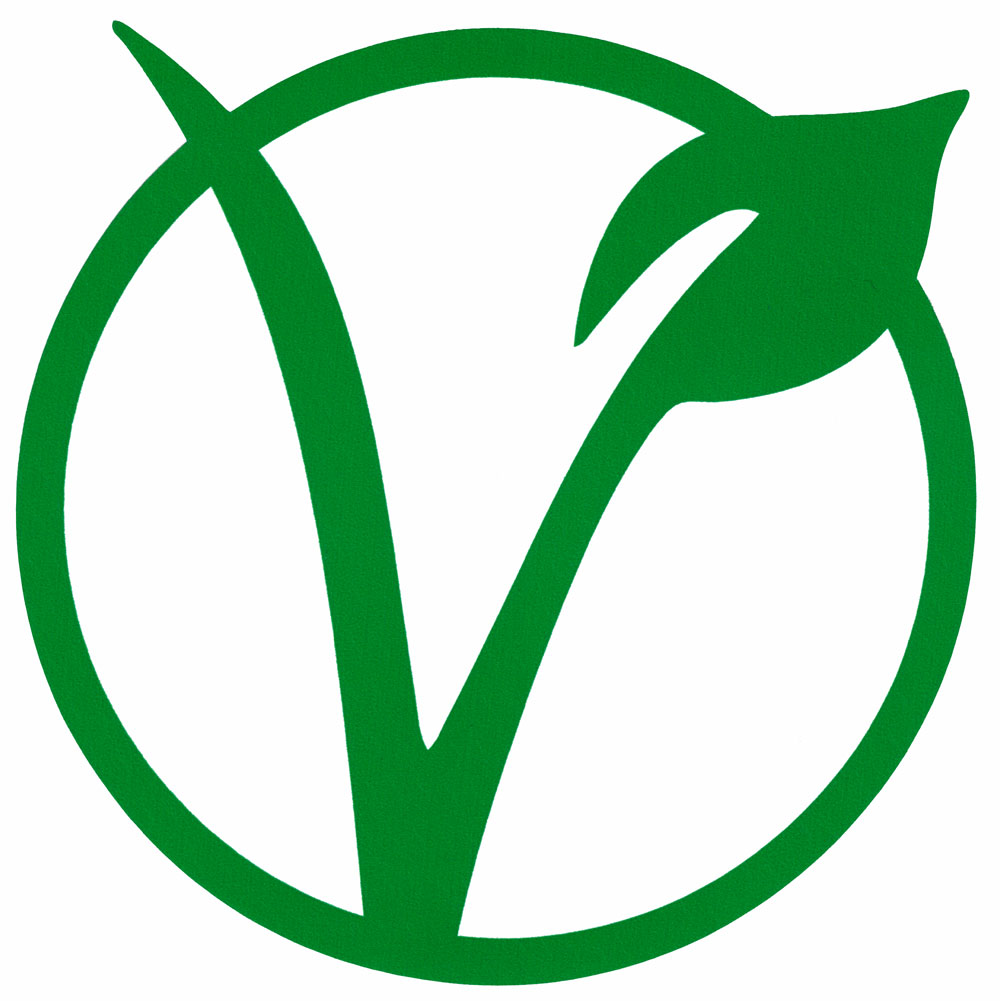 Vegetarian Symbol Small Bumper Sticker / Decal Peace Resource Project