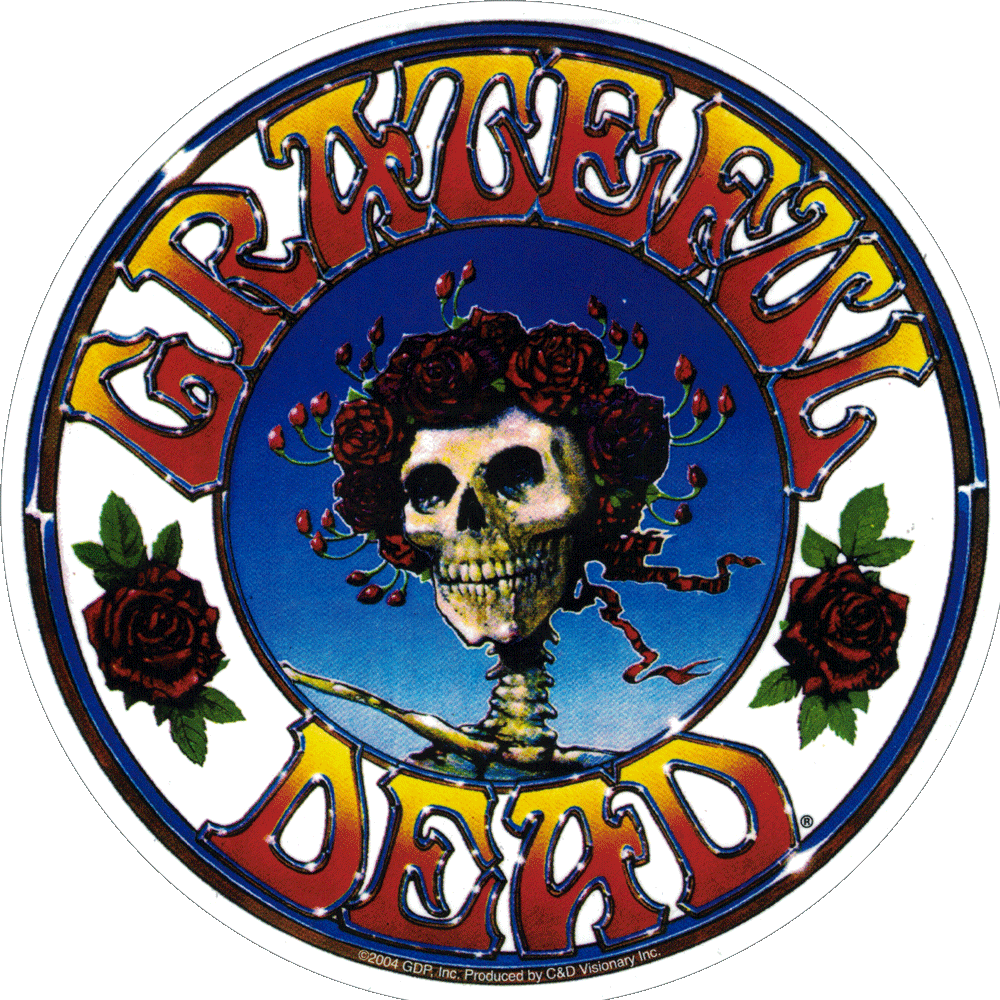 Grateful Dead Skull and Roses Bumper Sticker / Decal Peace Resource
