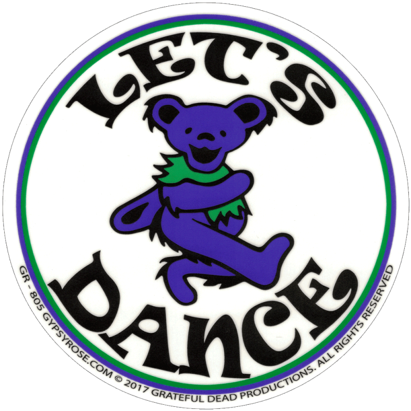 Grateful dead dancing bear sticker rillytraveler