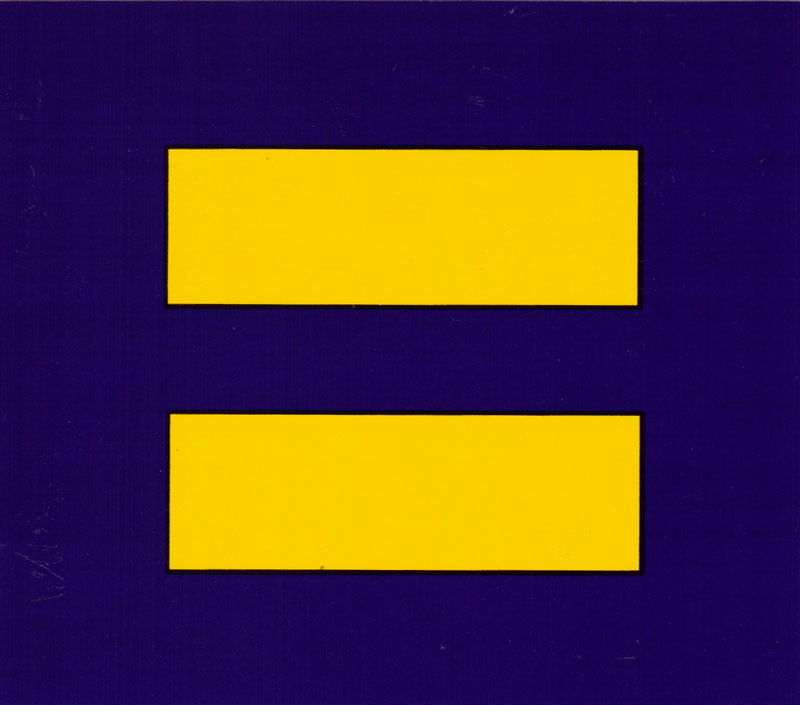 Equality Symbol Small Bumper Sticker / Decal or Peace