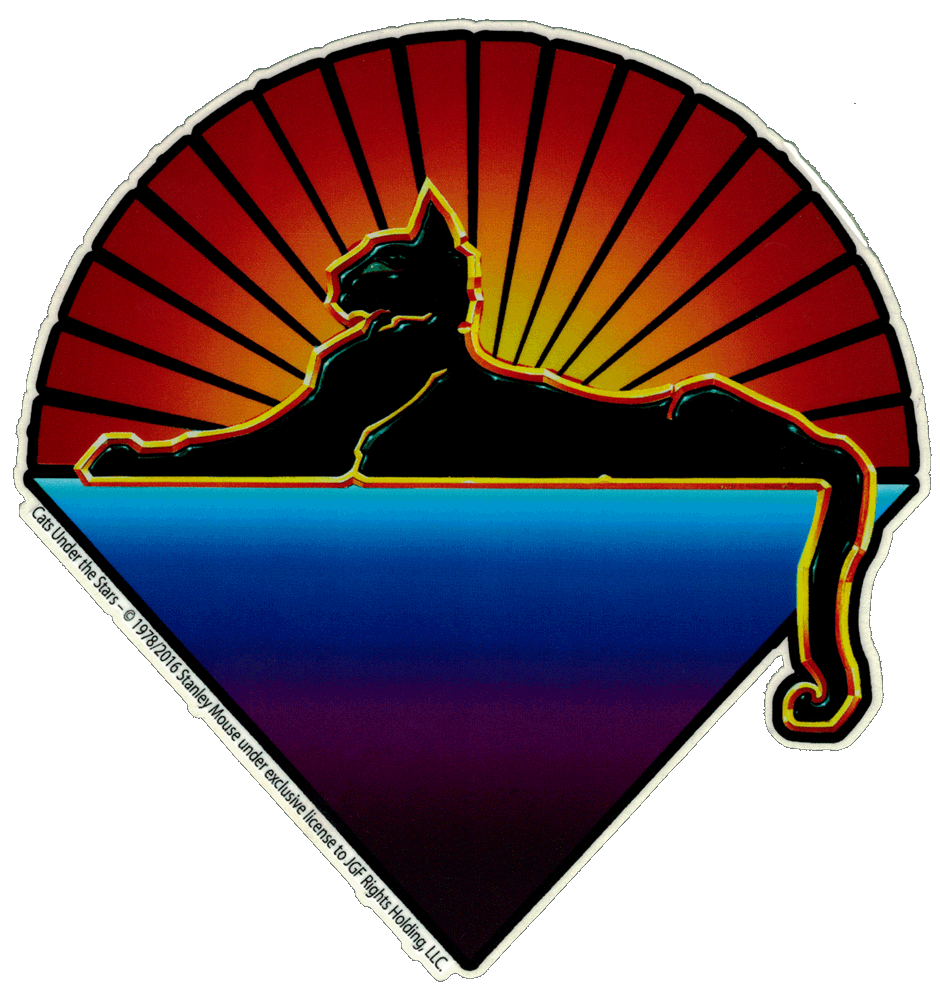 Grateful Dead Cats Under the Stars Window Sticker / Decal Peace