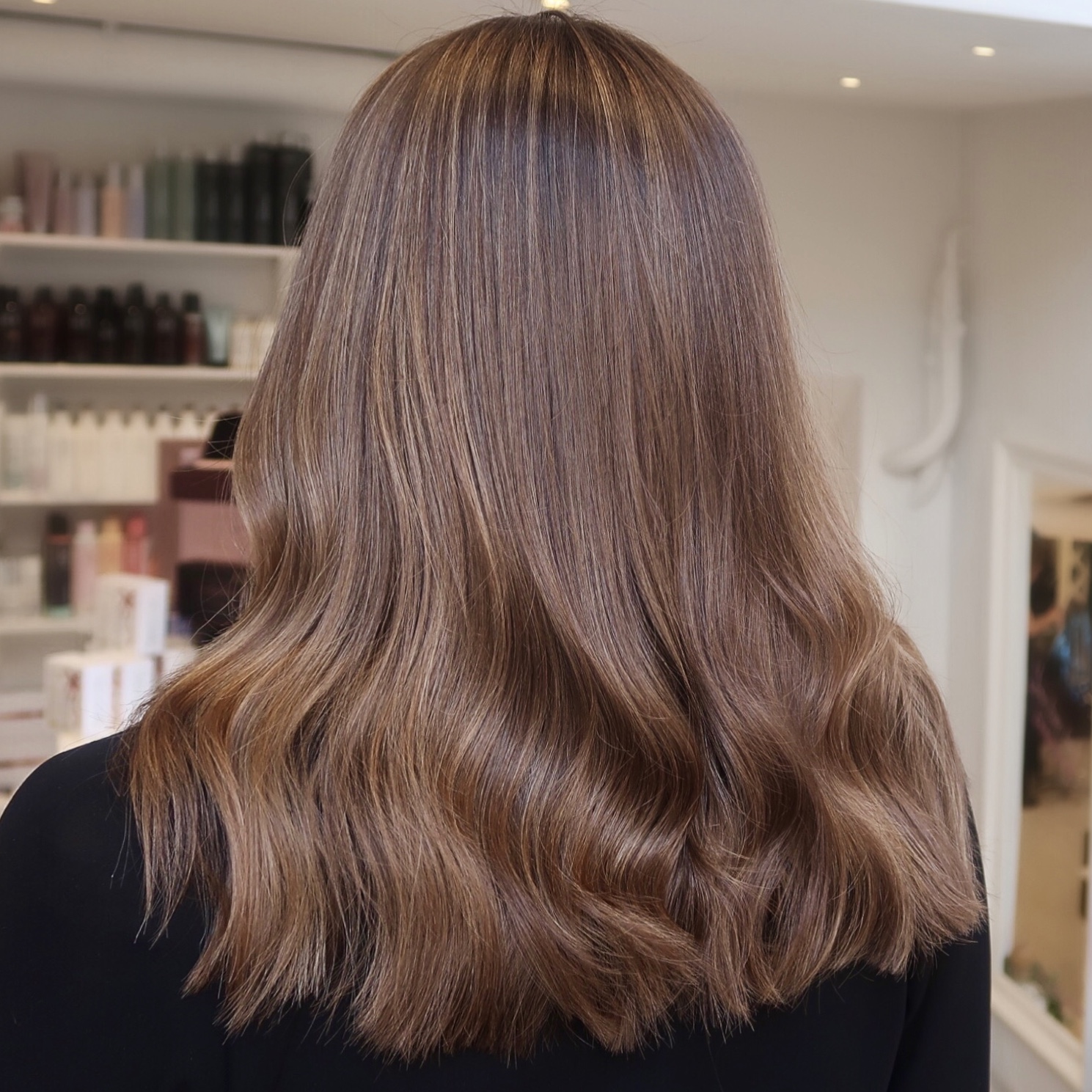 Soft balayage brown hair