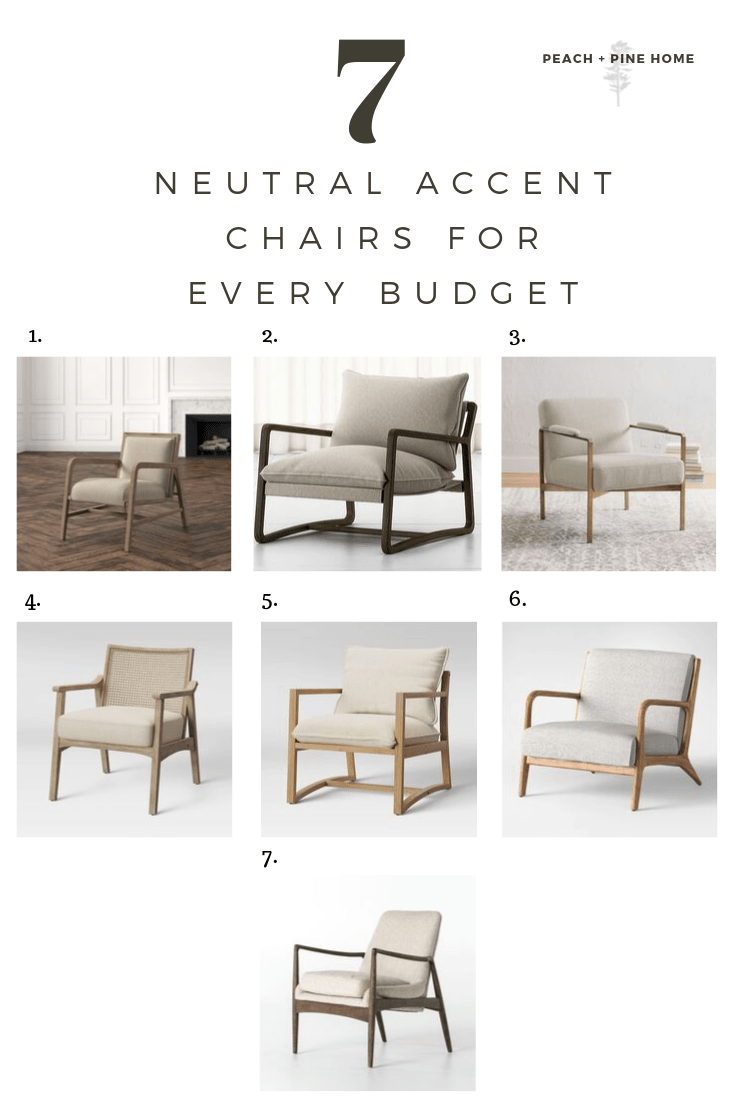 7 Neutral Accent Chairs For Every Budget Peach + Pine Interiors