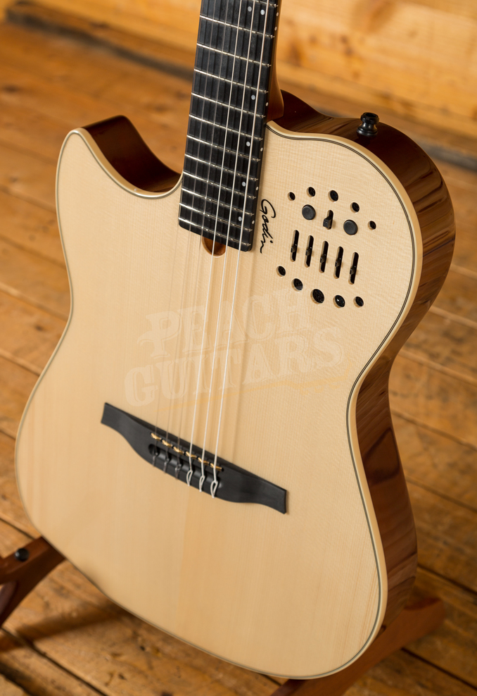 Godin Multiac Nylon Left Handed Peach Guitars