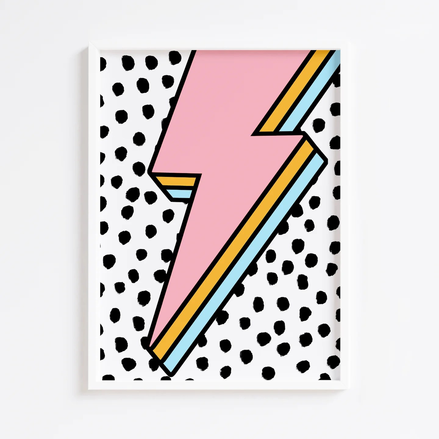 Spot Pink Lightning Bolt Peachi Prints