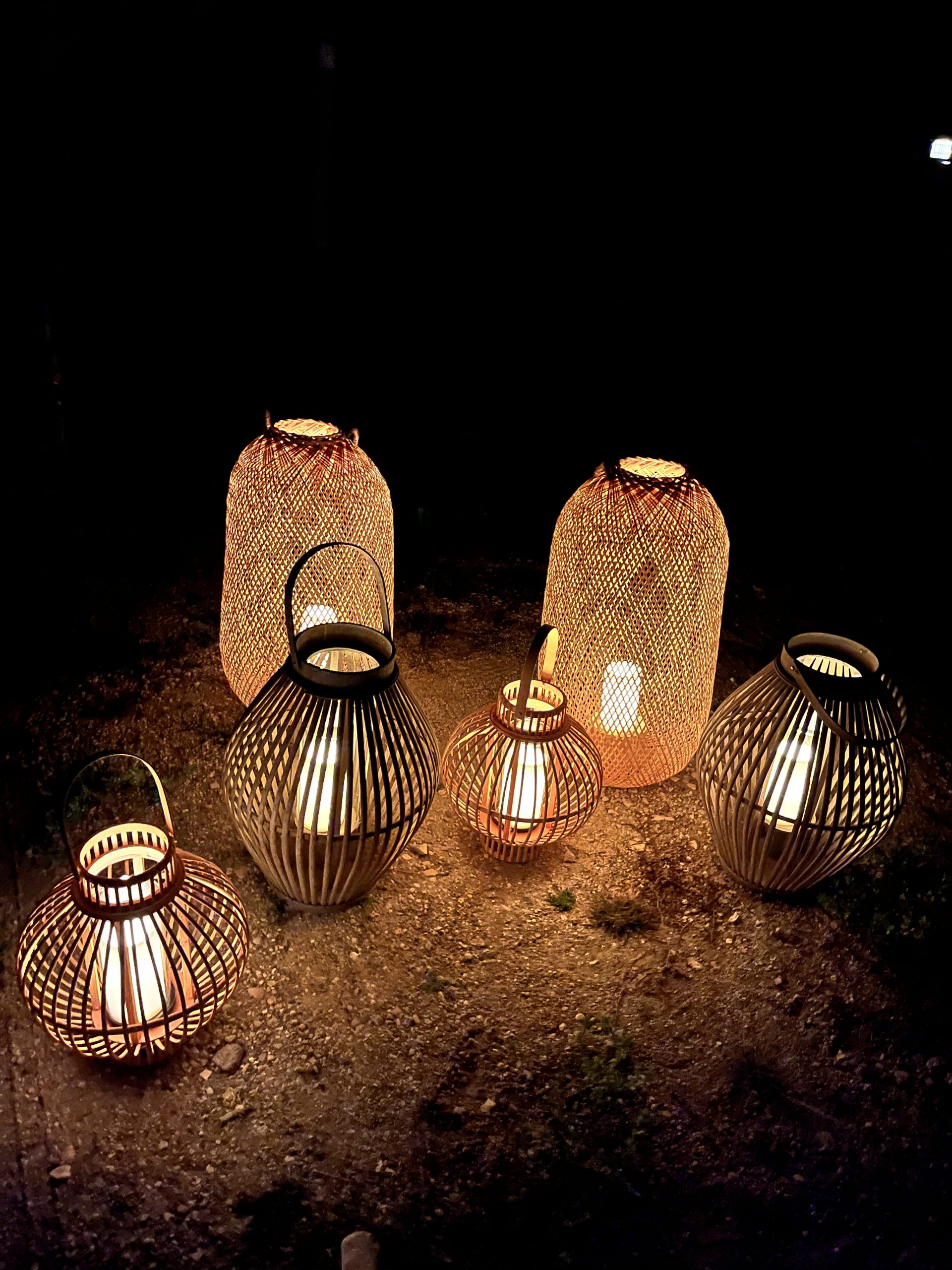 Round Bamboo Lanterns