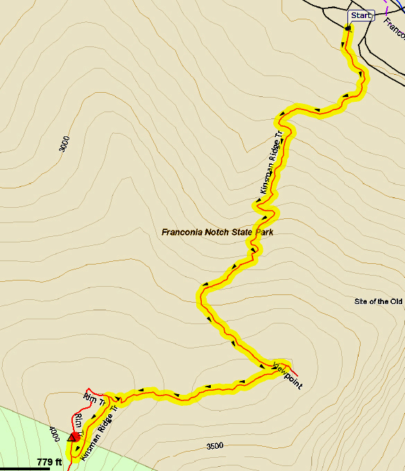 Cannon Mtn Trail Map 