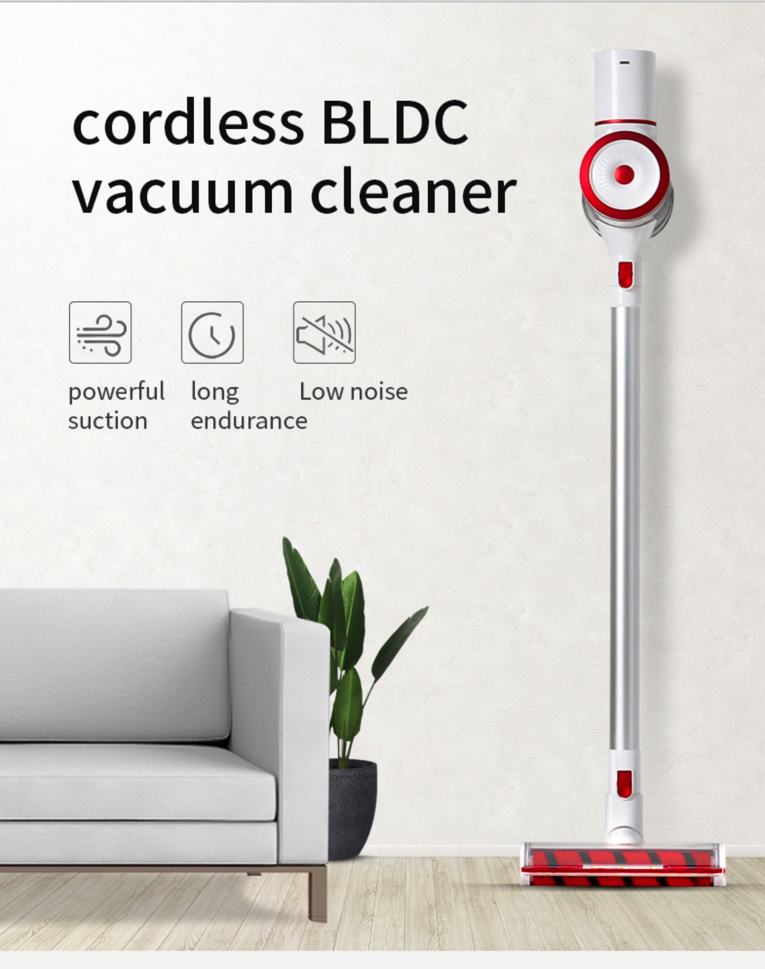 K8 Brushless Motor Best Cordless Hardwood Floor Vacuum Cleaner