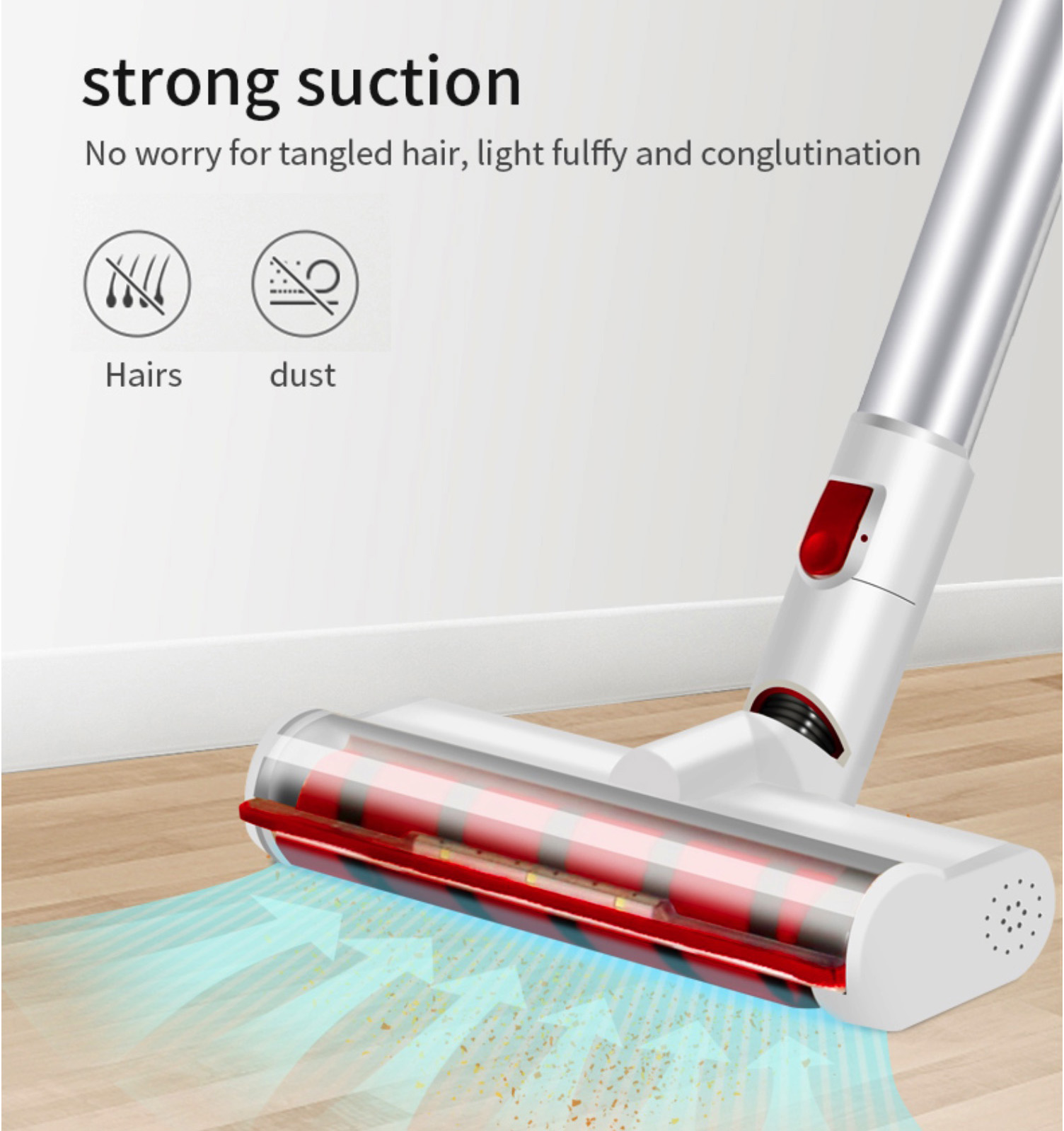 E17 Best Cordless Stick Vacuum Cleaner with Dual Motor and Powerful