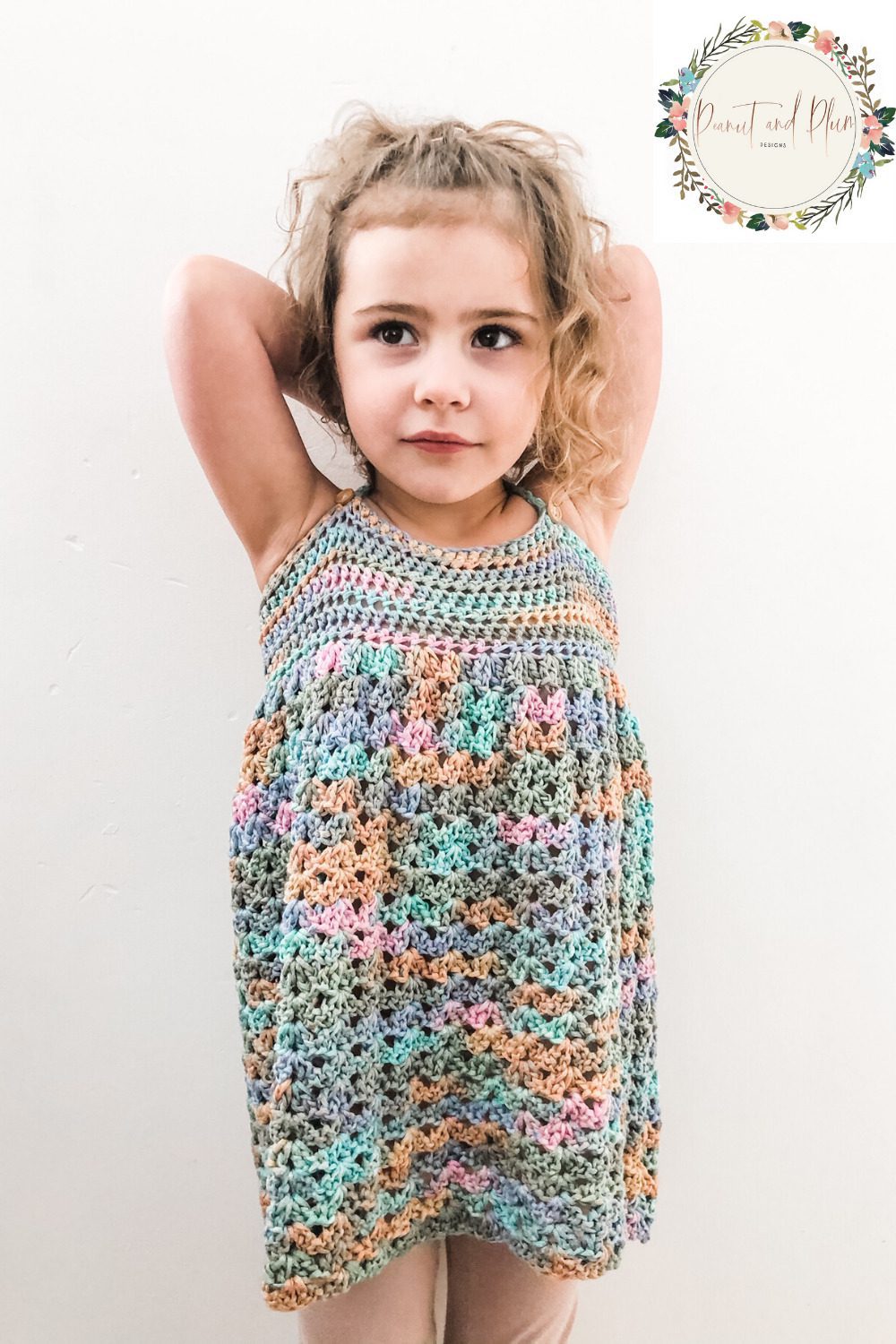 Over the Rainbow summer crochet dress Peanut and Plum