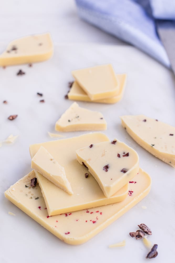 Healthy White Chocolate Bars (glutenfree, sugarfree & high protein